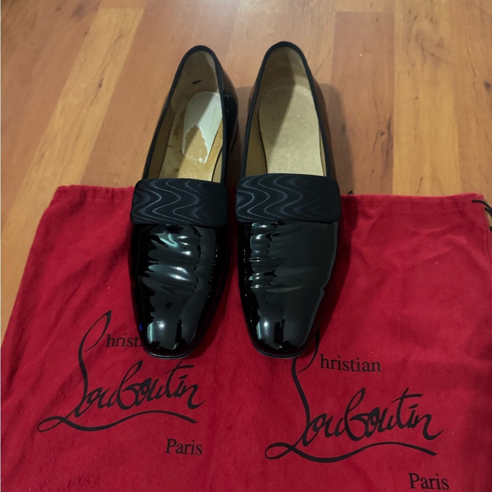 Christian Louboutin Black Loafers Sleek Slip-Ons